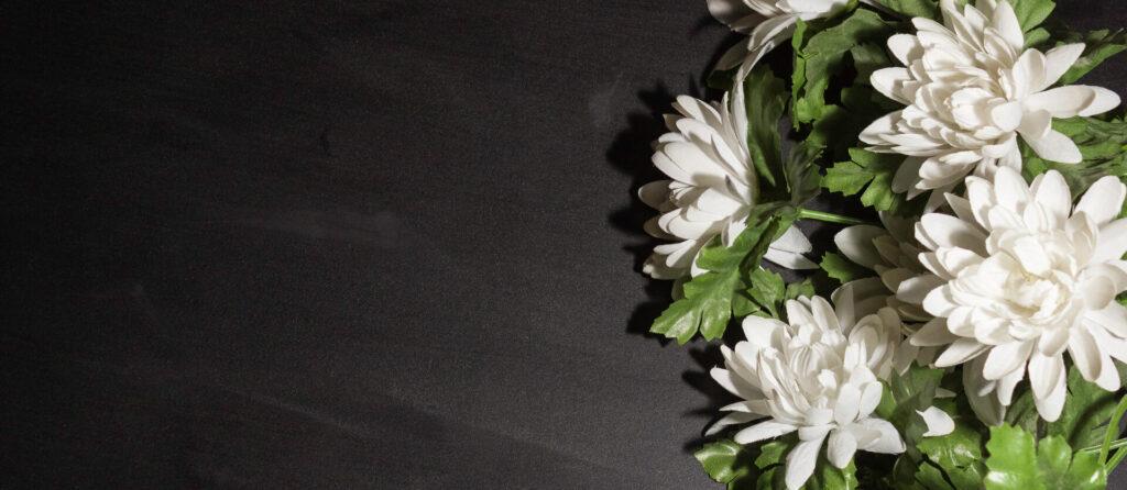 Blumen und Beerdigung