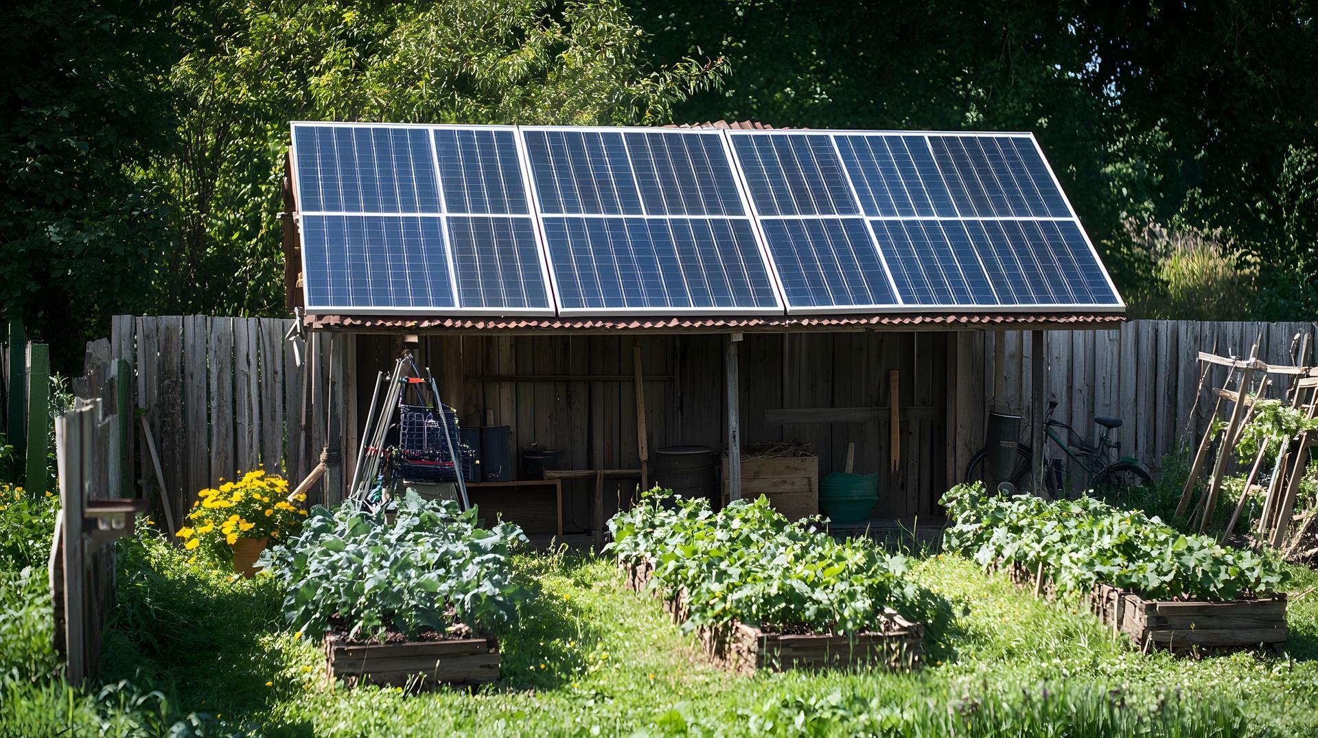 Solardach am Beet zur Energieversorgung | Tauchpumpe für Zisterne

